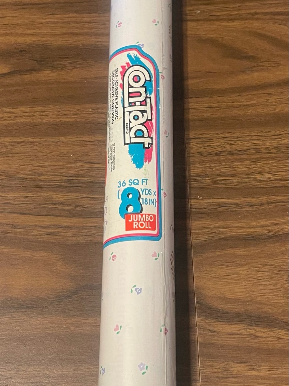 80s Vtg Floral Jumbo Contact Paper Roll